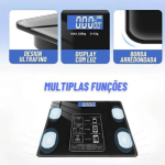 Balança Digital de Bioimpedância Bluetooth – 180kg – App Android e iOS